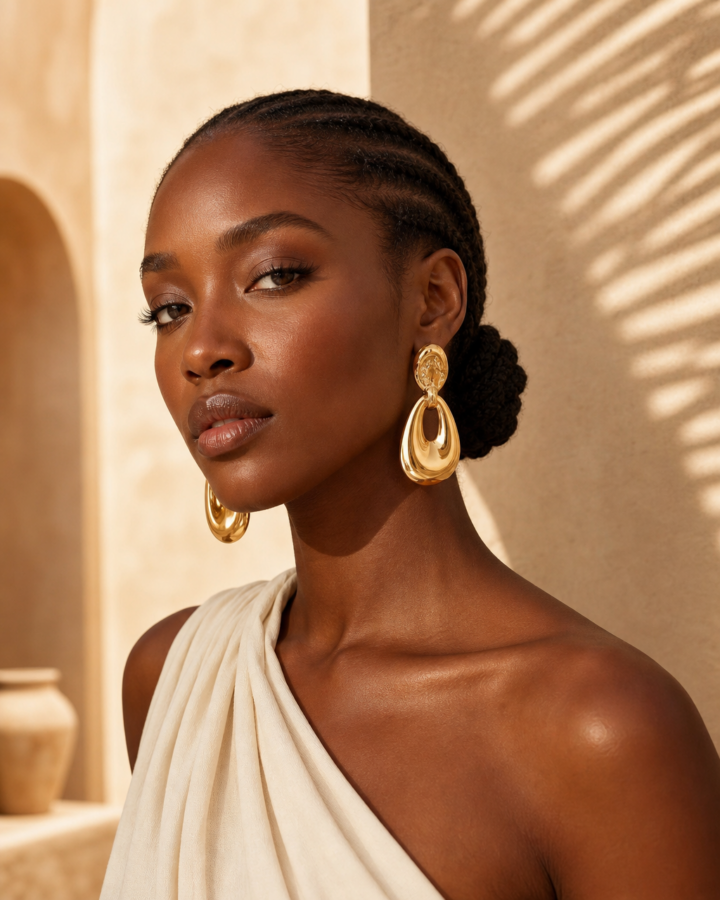 Ayana Sculptural Gold Earrings